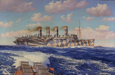 Mauretania in Dazzle Paint by Burnell Poole